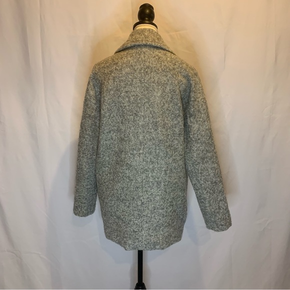 Forever 21 Gray Wool Blend Boucle Cocoon Car Coat Size M - Picture 4 of 8